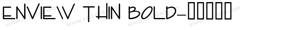 Enview Thin Bold字体转换